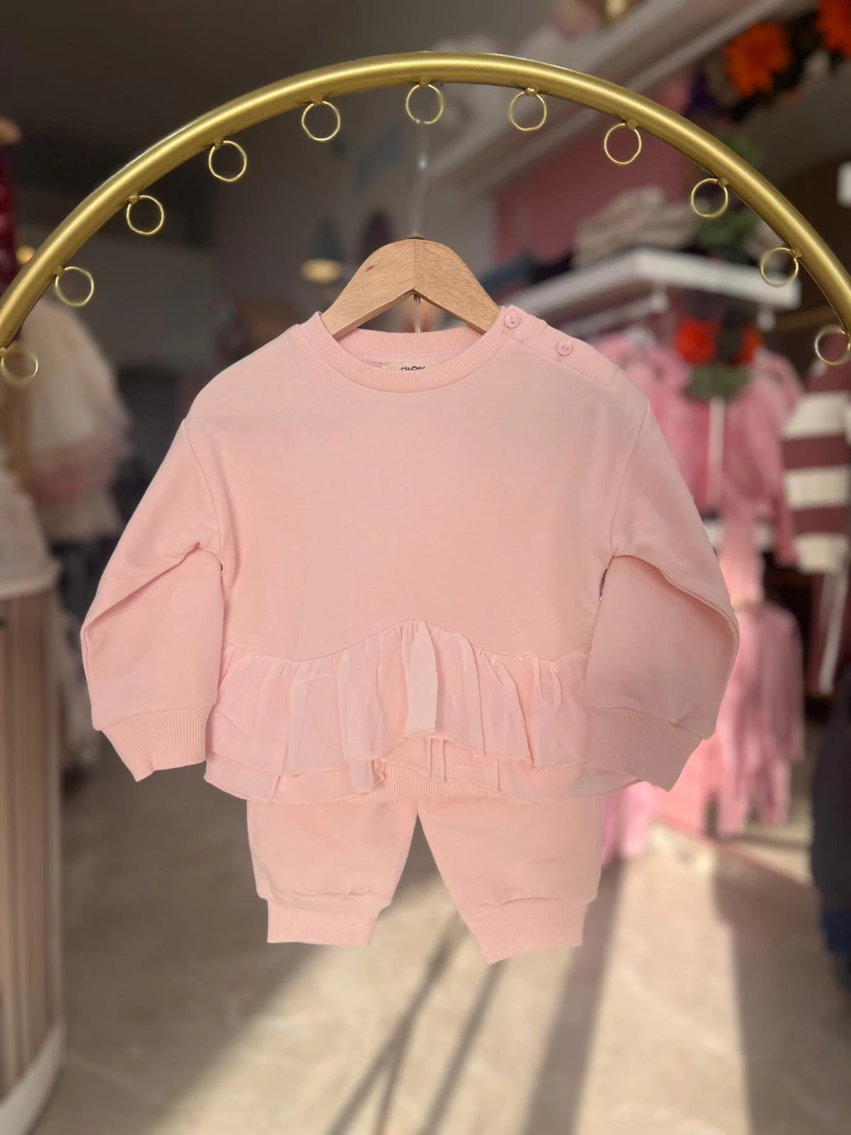 SİFON DETAYLI PUDRA TAKIM