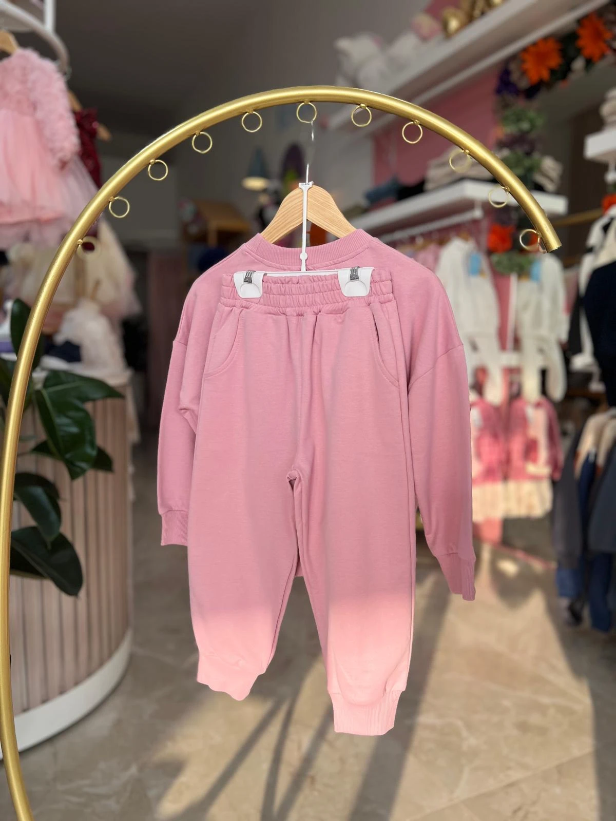 PEMBE EŞOFMAN TAKIM