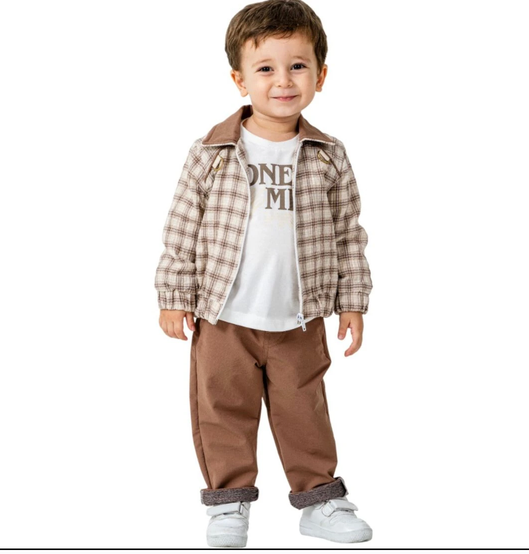 3'lü ERKEK BEBEK TAKIM CEKETLİ