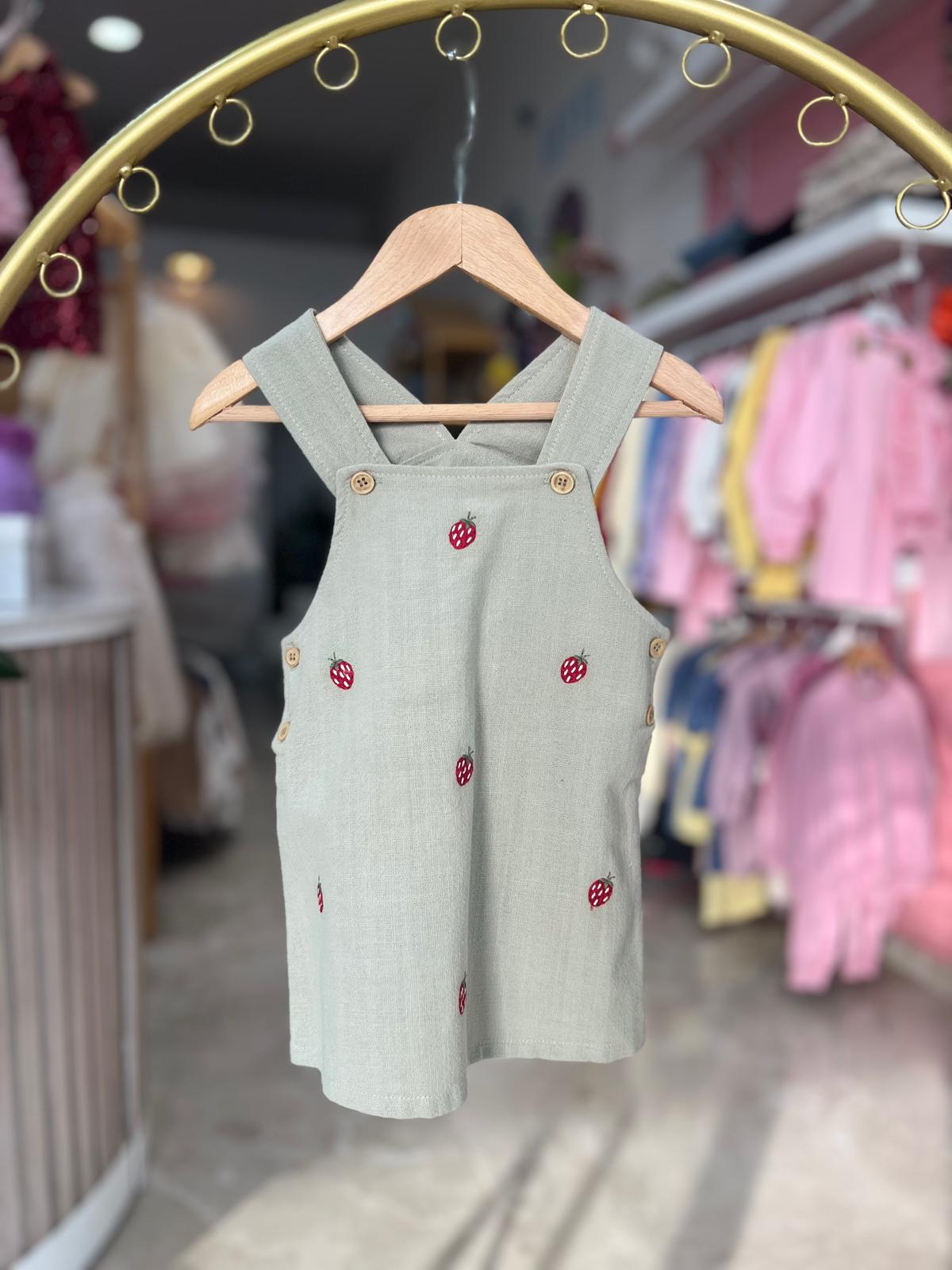 KETEN ÇİLEK DESENLİ SLOAPET