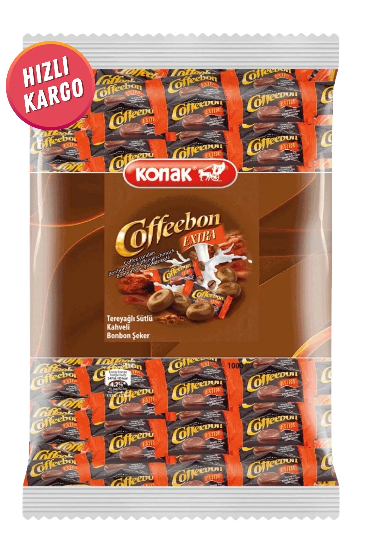 Coffeebon Extra Kahveli & Tereyağlı & Sütlü Sert Şeker (1000 Gr)