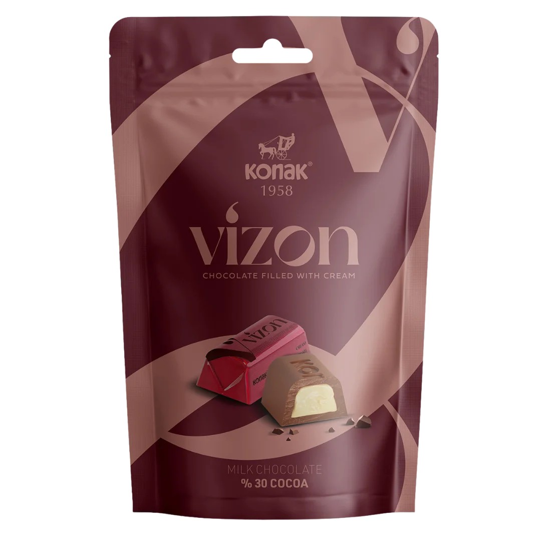 Vizon Sütlü Krema Dolgulu Sütlü Çikolata (80 Gr)