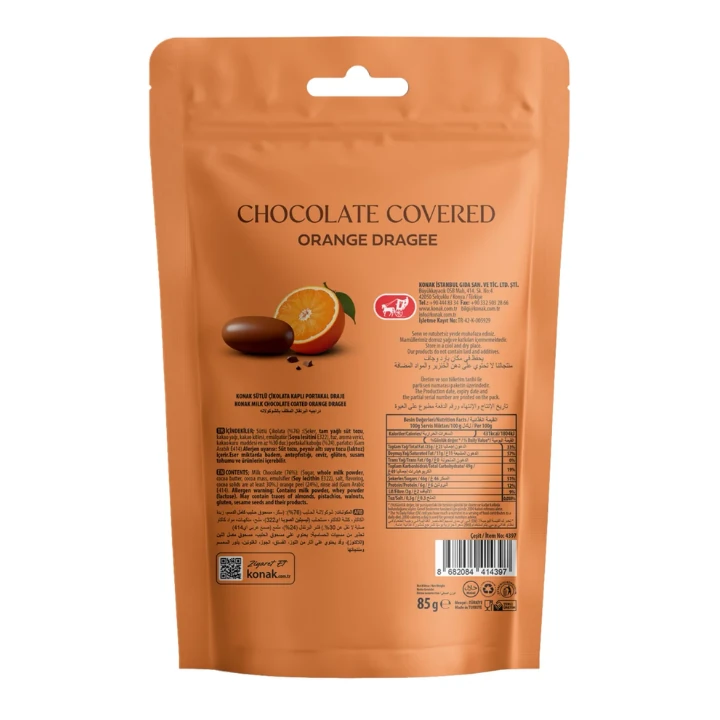 Sütlü Çikolata Kaplı Portakal Draje (85 Gr)