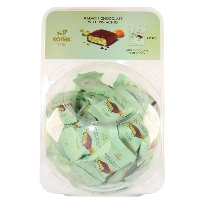 Antep Fıstıklı Kadayıflı Çikolata Asetat (877 Gr) (65 Adet)