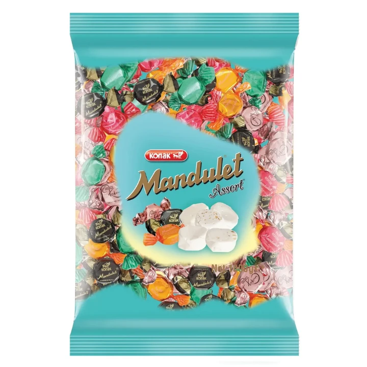 Mandulet Assort Fındıklı & Susamlı & Meyveli Nuga (1000 Gr)
