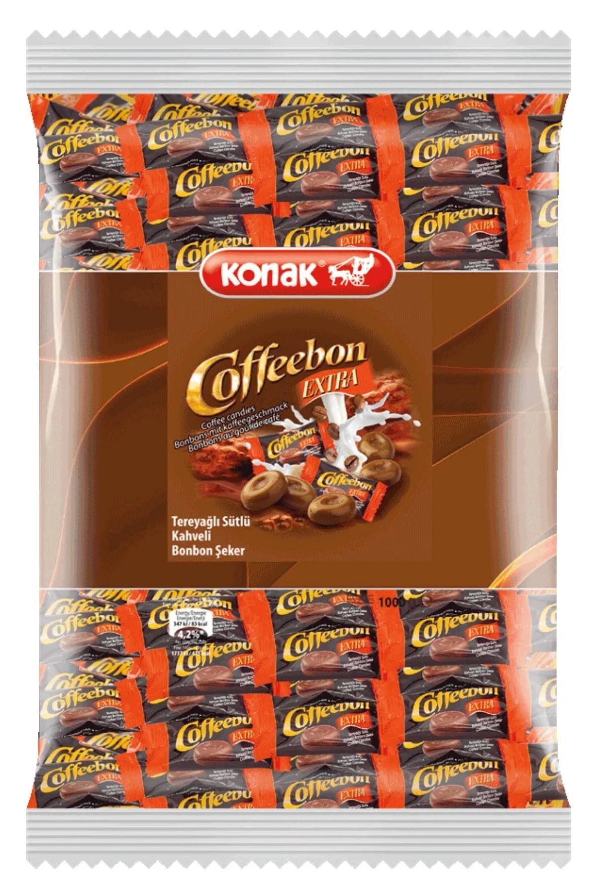 Coffeebon Extra Kahveli & Tereyağlı & Sütlü Sert Şeker (1000 Gr)