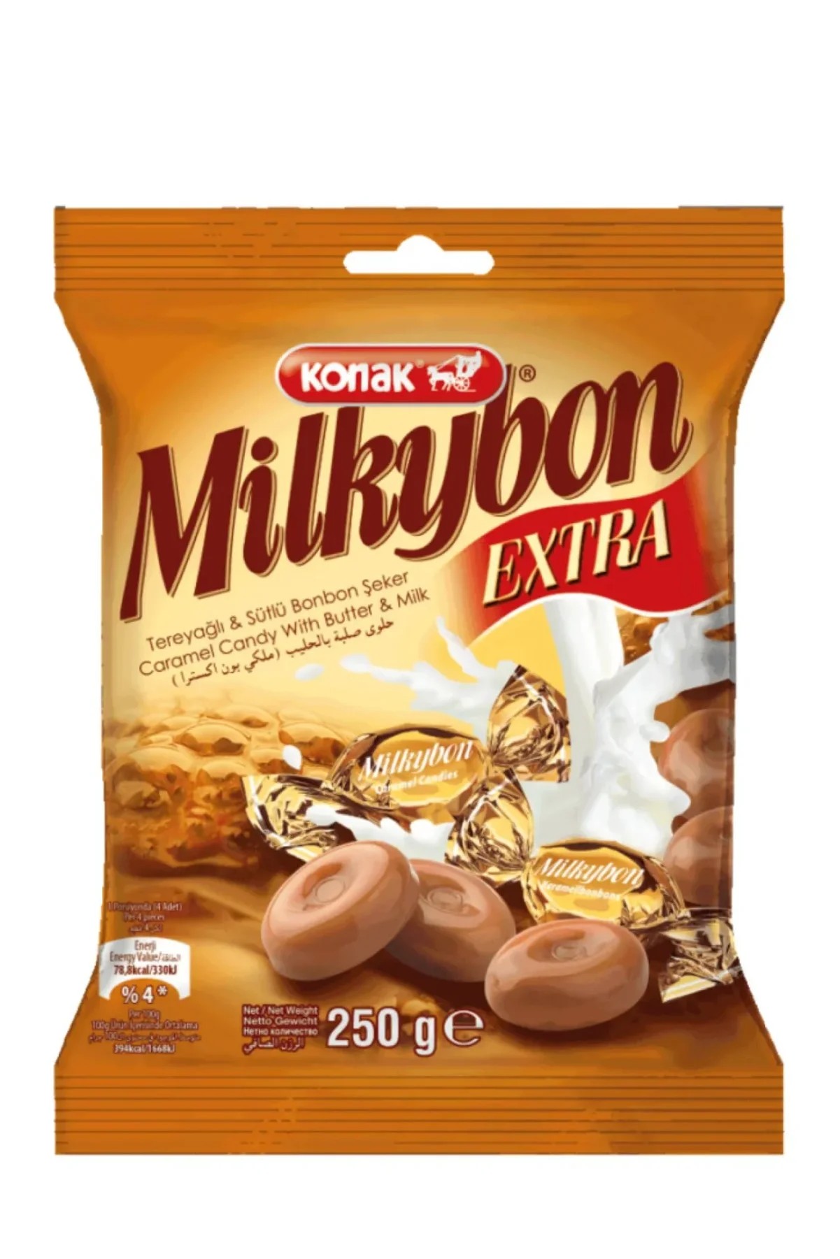 Milkybon Extra Extra Sütlü & Tereyağlı Bonbon Şeker (250 Gr)