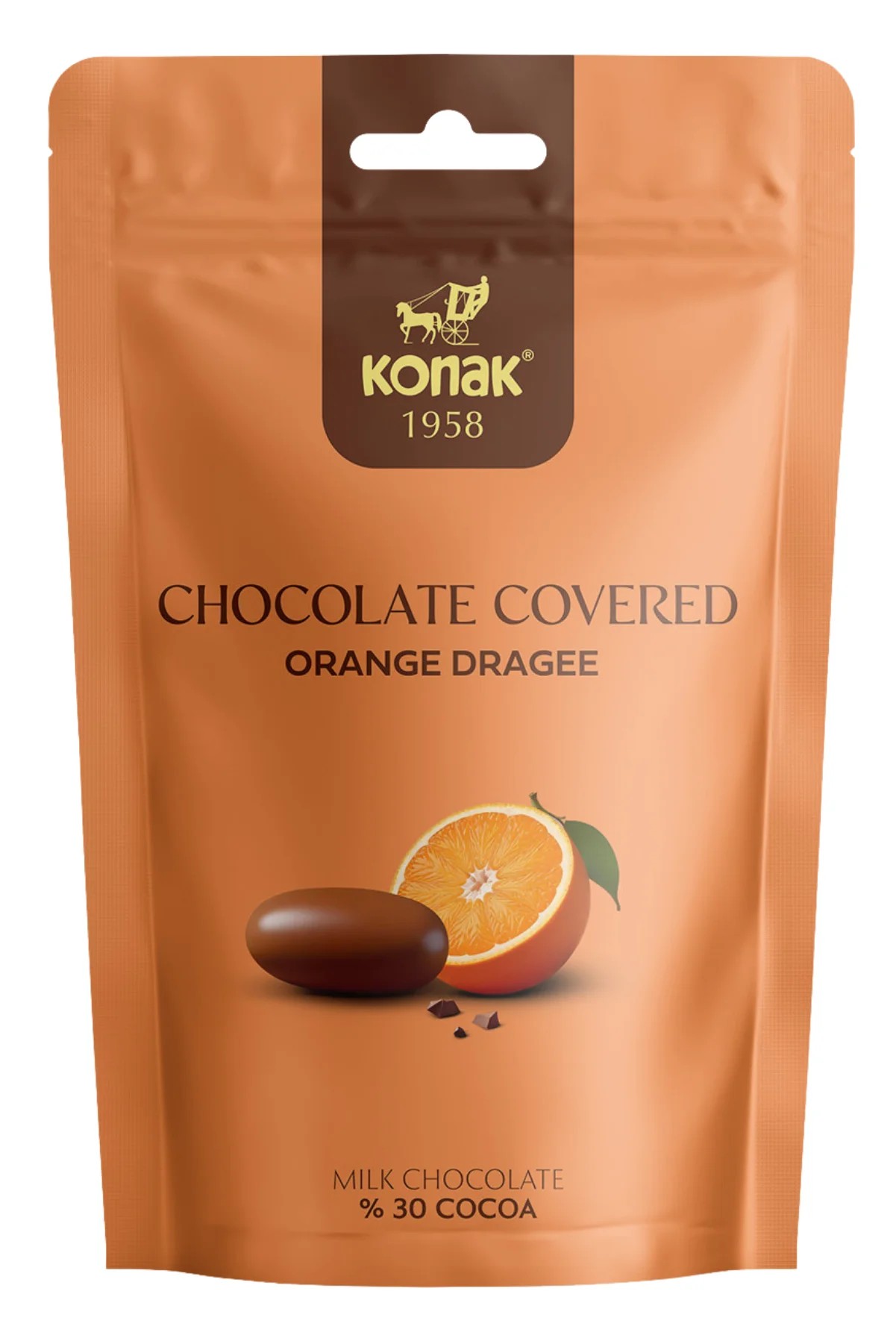 Sütlü Çikolata Kaplı Portakal Draje (85 Gr)