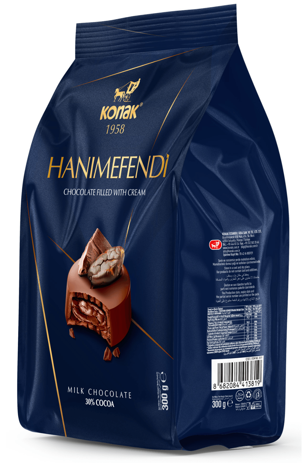 Hanımefendi Krema Dolgulu Sütlü Çikolata (300 Gr)