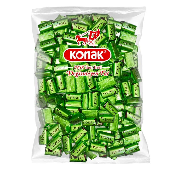 Vizon Antep Fıstığı Parçacıklı Krema Dolgulu Sütlü Çikolata (1000 Gr)