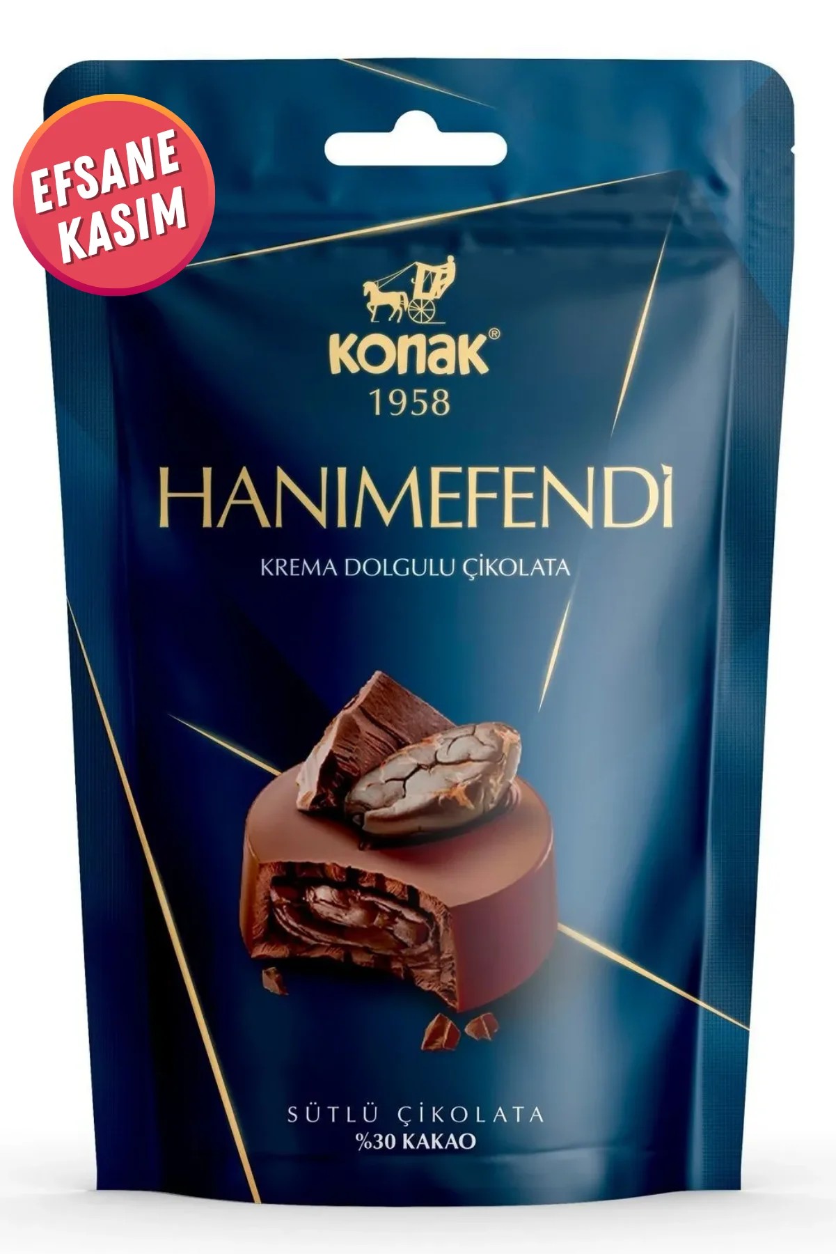 Hanımefendi Krema Dolgulu Sütlü Çikolata (85 Gr)