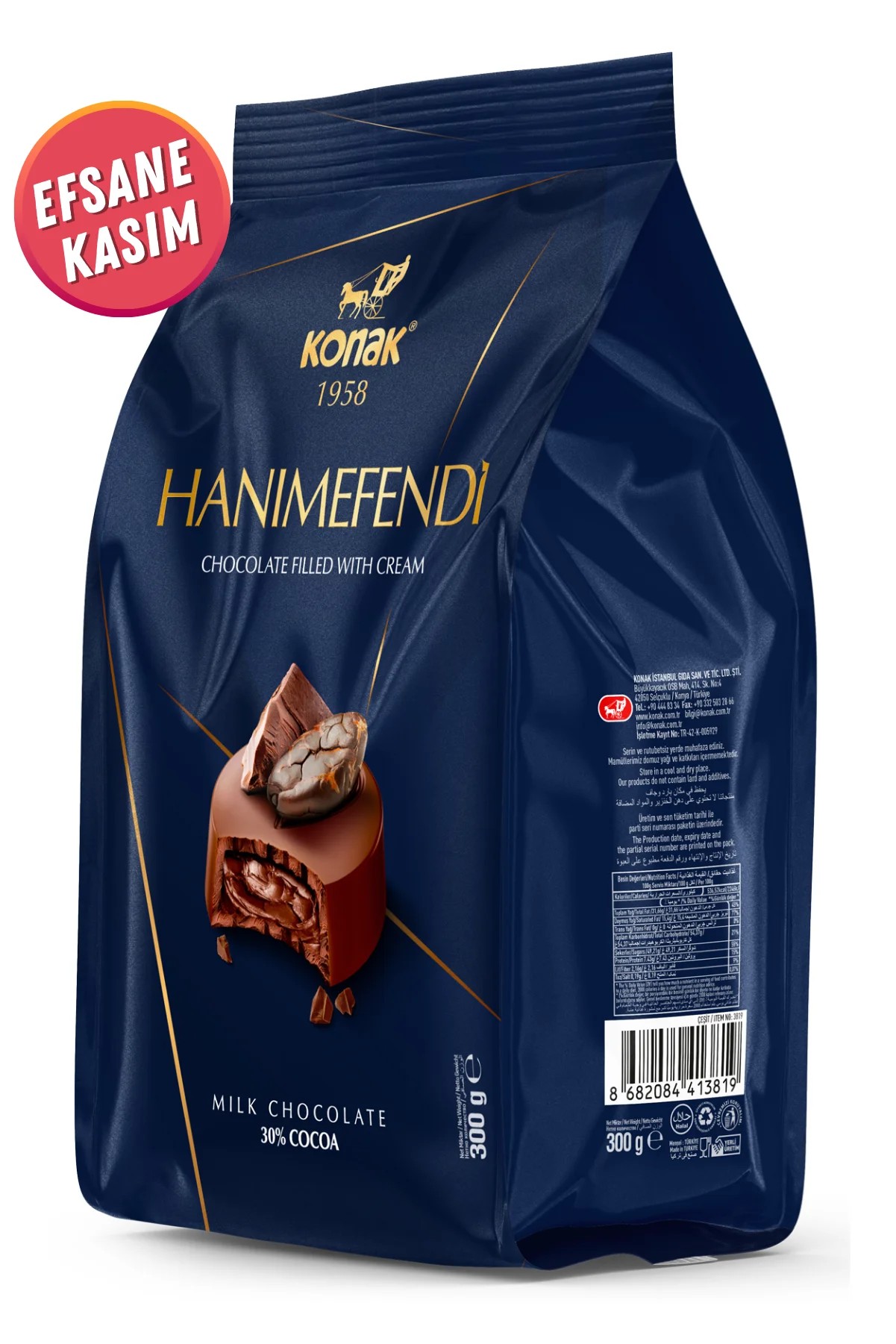 Hanımefendi Krema Dolgulu Sütlü Çikolata (300 Gr)