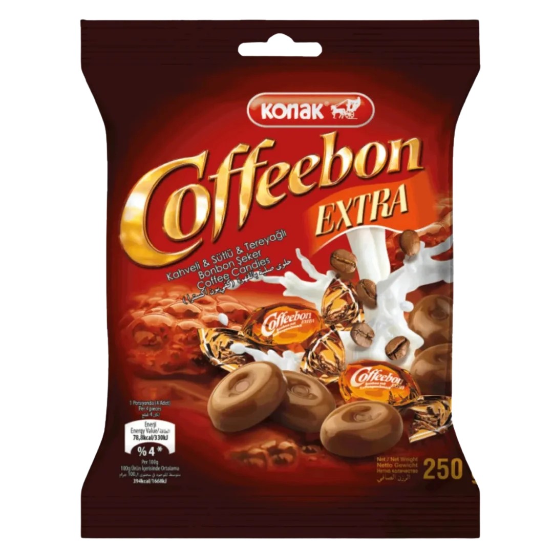 Coffeebon Extra Kahveli & Tereyağlı & Sütlü Bonbon Şeker (250 Gr)