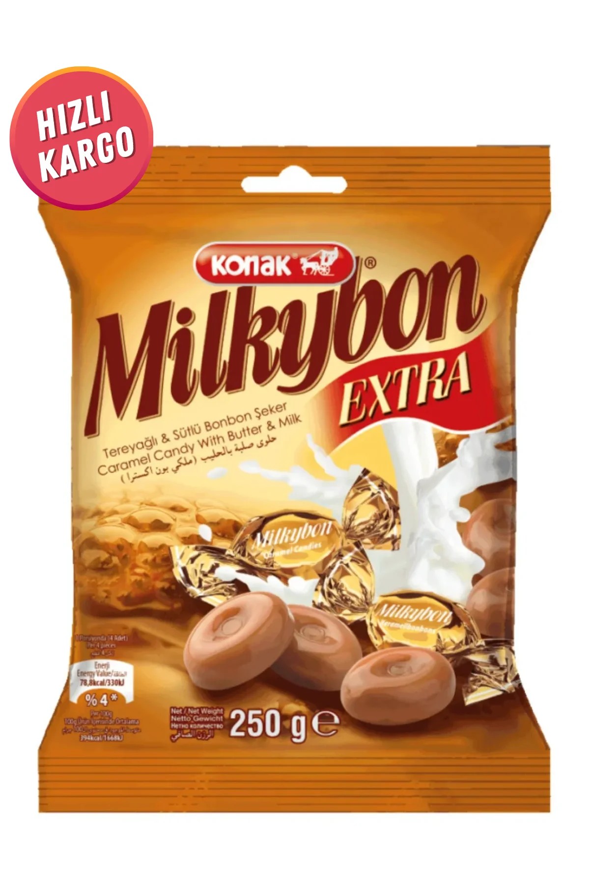 Milkybon Extra Extra Sütlü & Tereyağlı Bonbon Şeker (250 Gr)