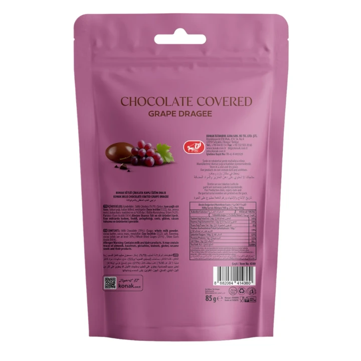 Sütlü Çikolata Kaplı Üzüm Draje (85 Gr)