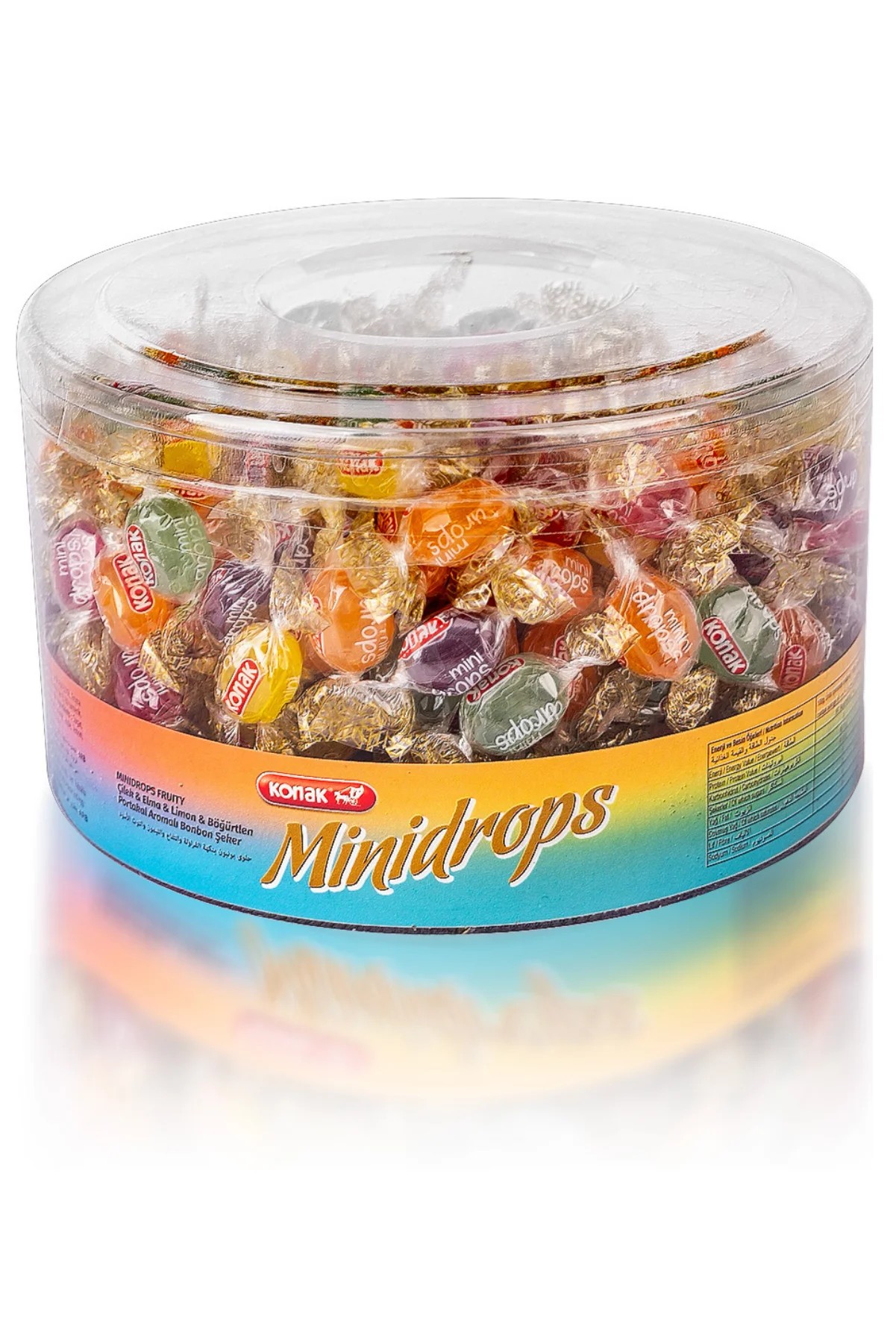 Minidrops 350 Gr PVC Asetat Kutu Minibonbon Sert Şeker