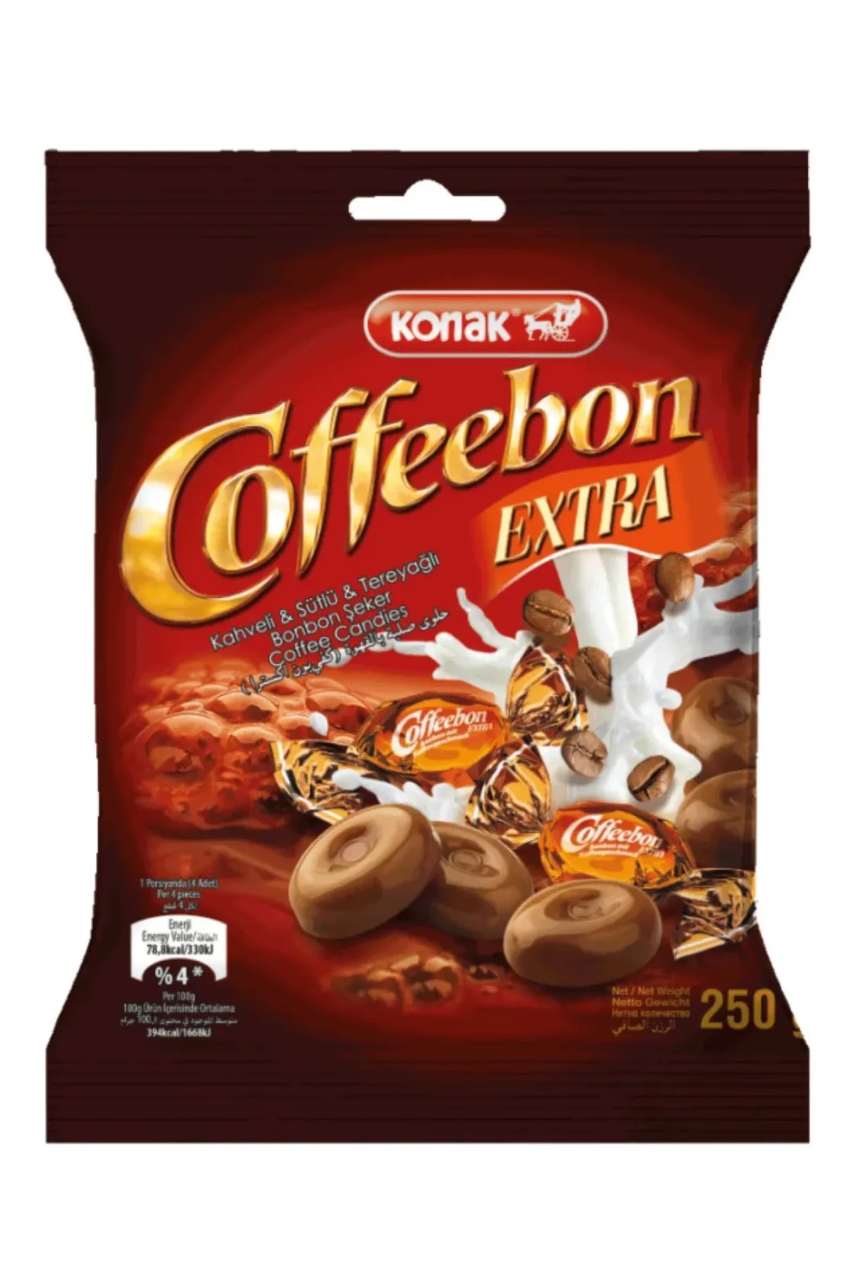 Coffeebon Extra Kahveli & Tereyağlı & Sütlü Bonbon Şeker (250 Gr)