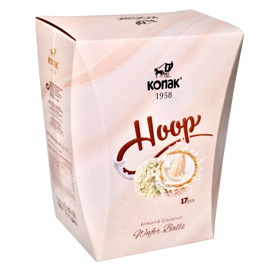 Hoop Gofret Tüm Badem Dolgulu Hindistan Cevizi Topları 150 Gr (17 Adet)