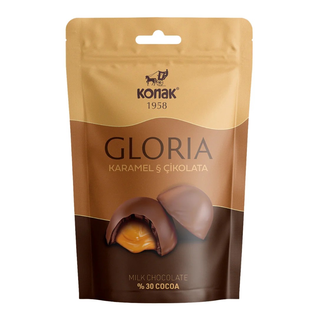 Gloria Çikolata Kaplı Karamel (80 Gr)