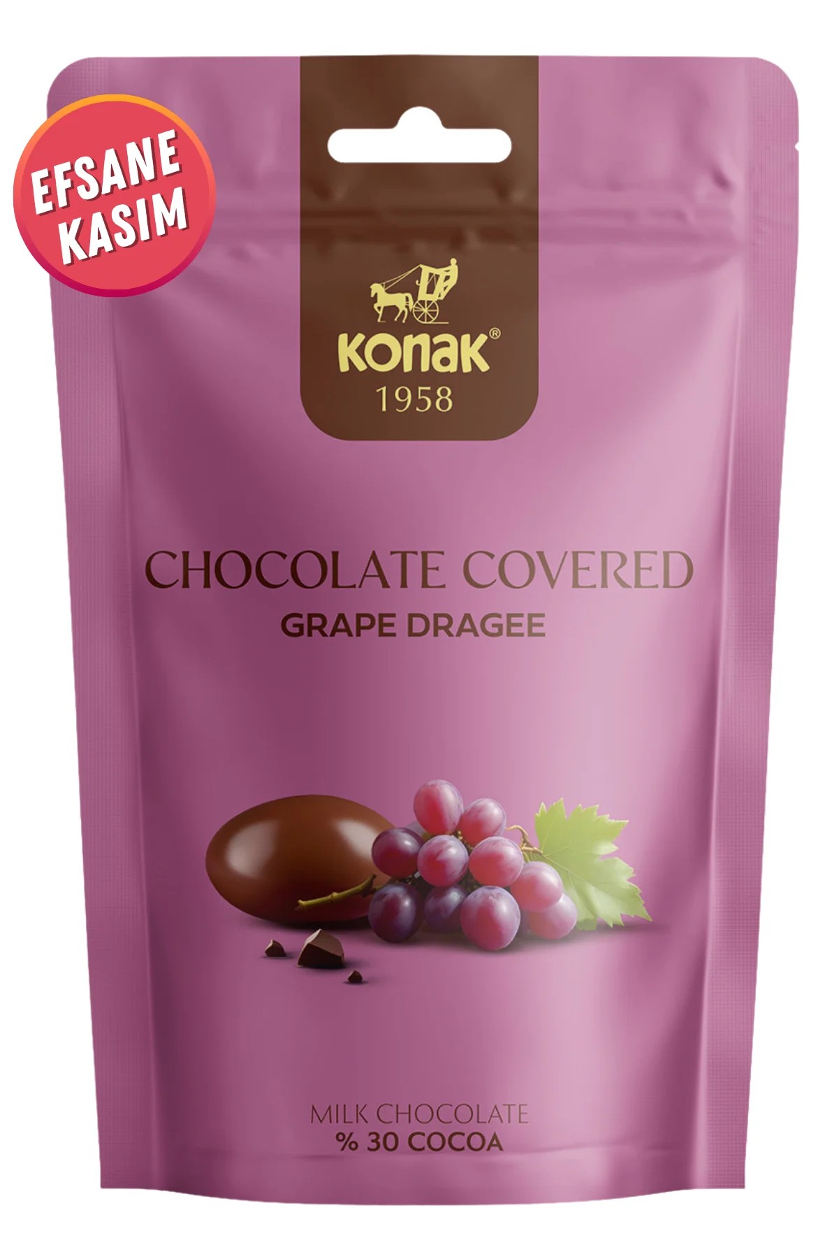 Sütlü Çikolata Kaplı Üzüm Draje (85 Gr)