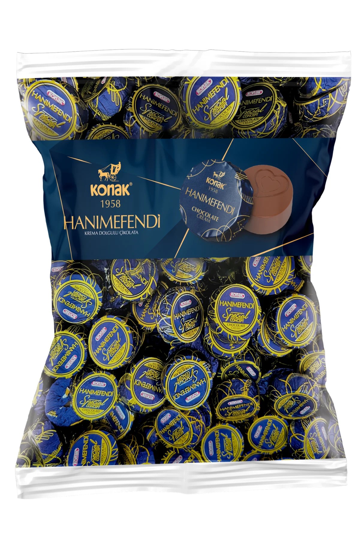 Hanımefendi Krema Dolgulu Sütlü Çikolata (500 Gr)