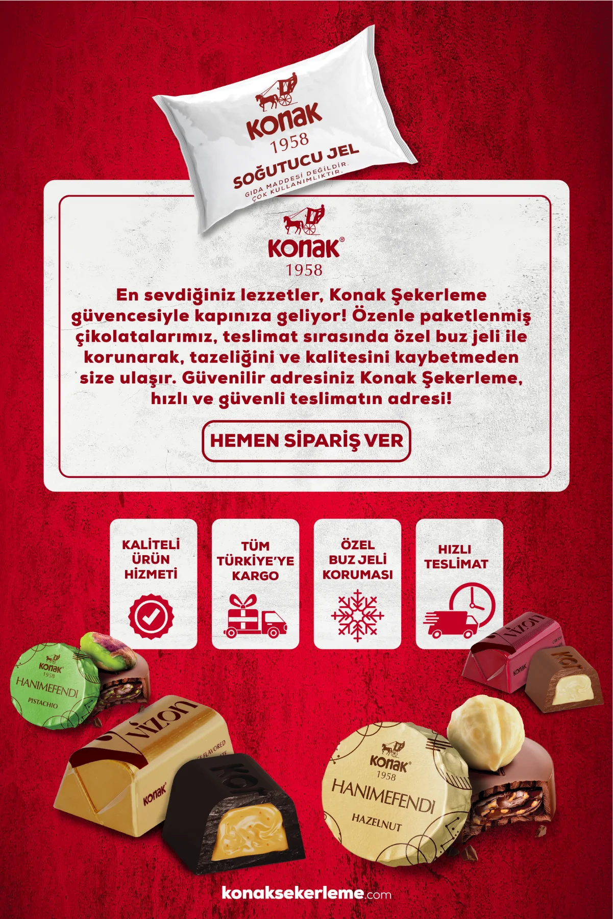 Hediyelik Poşette Vizon Fındık Parçacıklı Krema Dolgulu Bitter Çikolata (200 Gr)