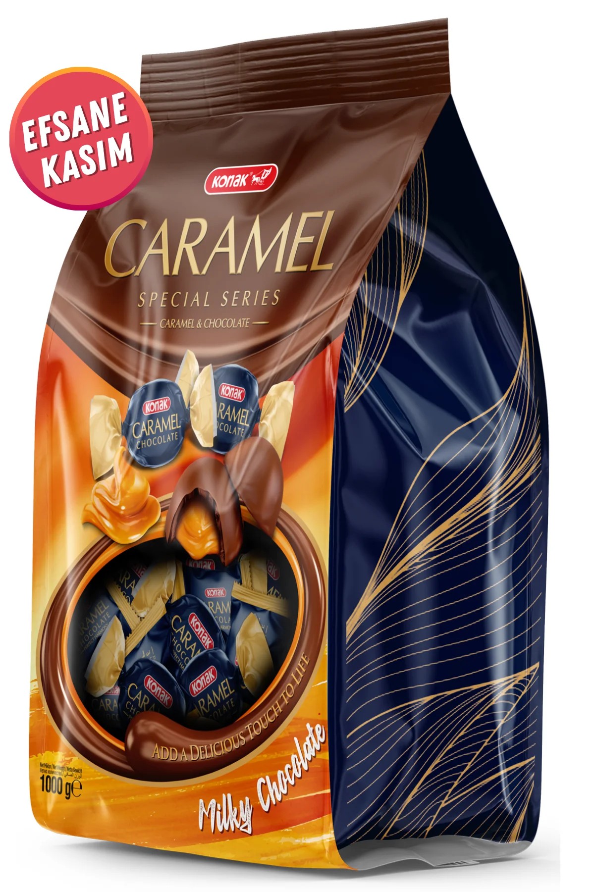 Konak Caramel Çikolata Kaplı Karamel (1000 Gr)