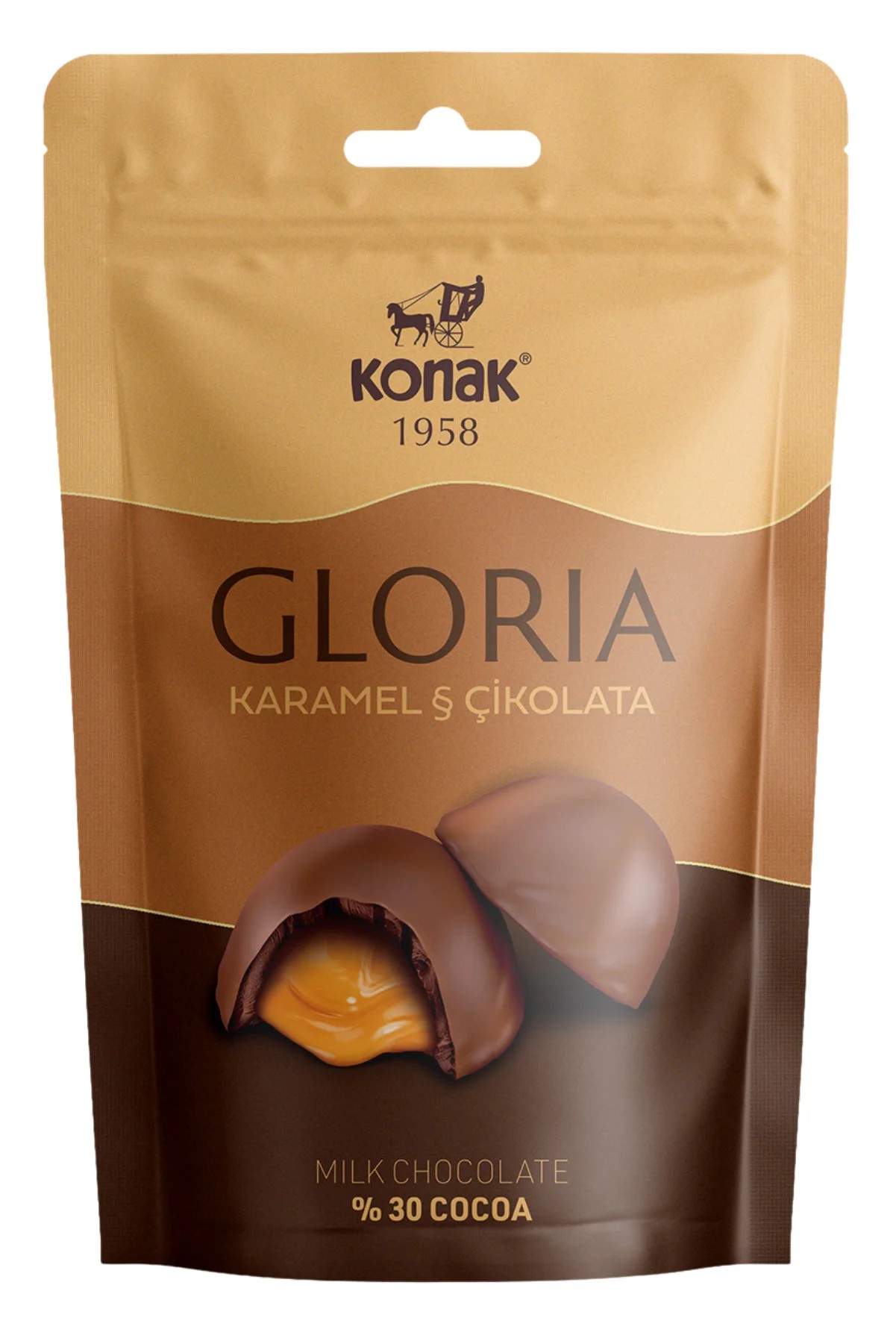 Gloria Çikolata Kaplı Karamel (80 Gr)