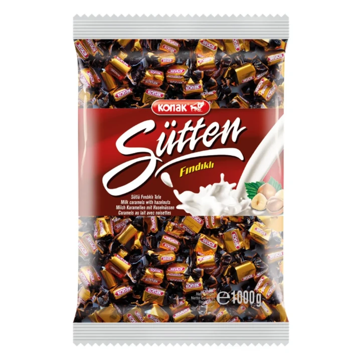Sütten Sütlü Fındıklı Tofe (1000 Gr)