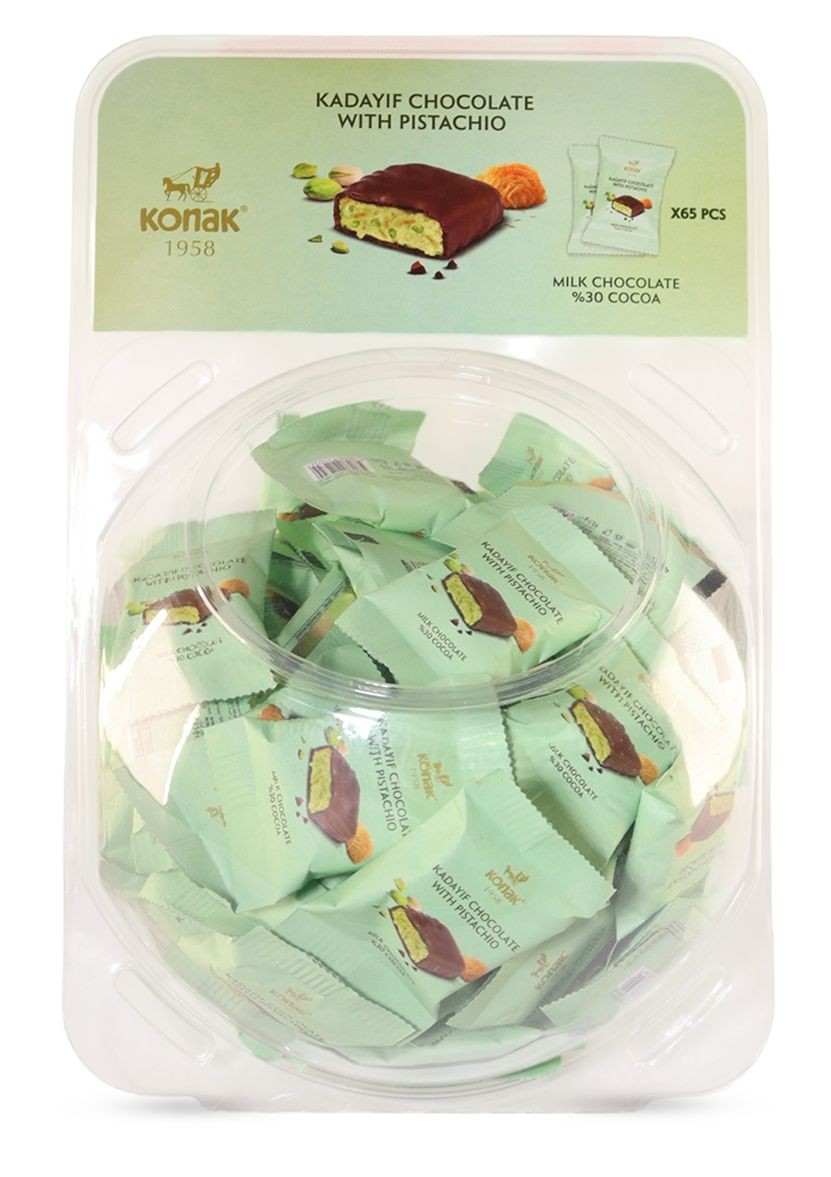 Antep Fıstıklı Kadayıflı Çikolata Asetat (877 Gr) (65 Adet)