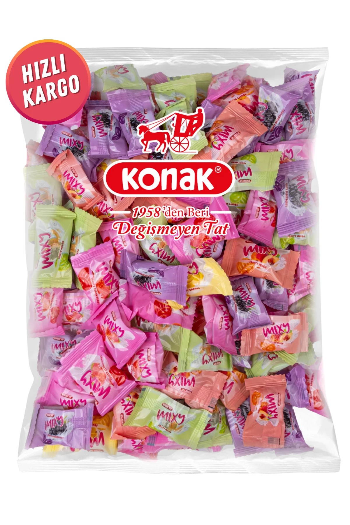 Mixy Meyve Dolgulu Bonbon Şeker (1000 Gr)