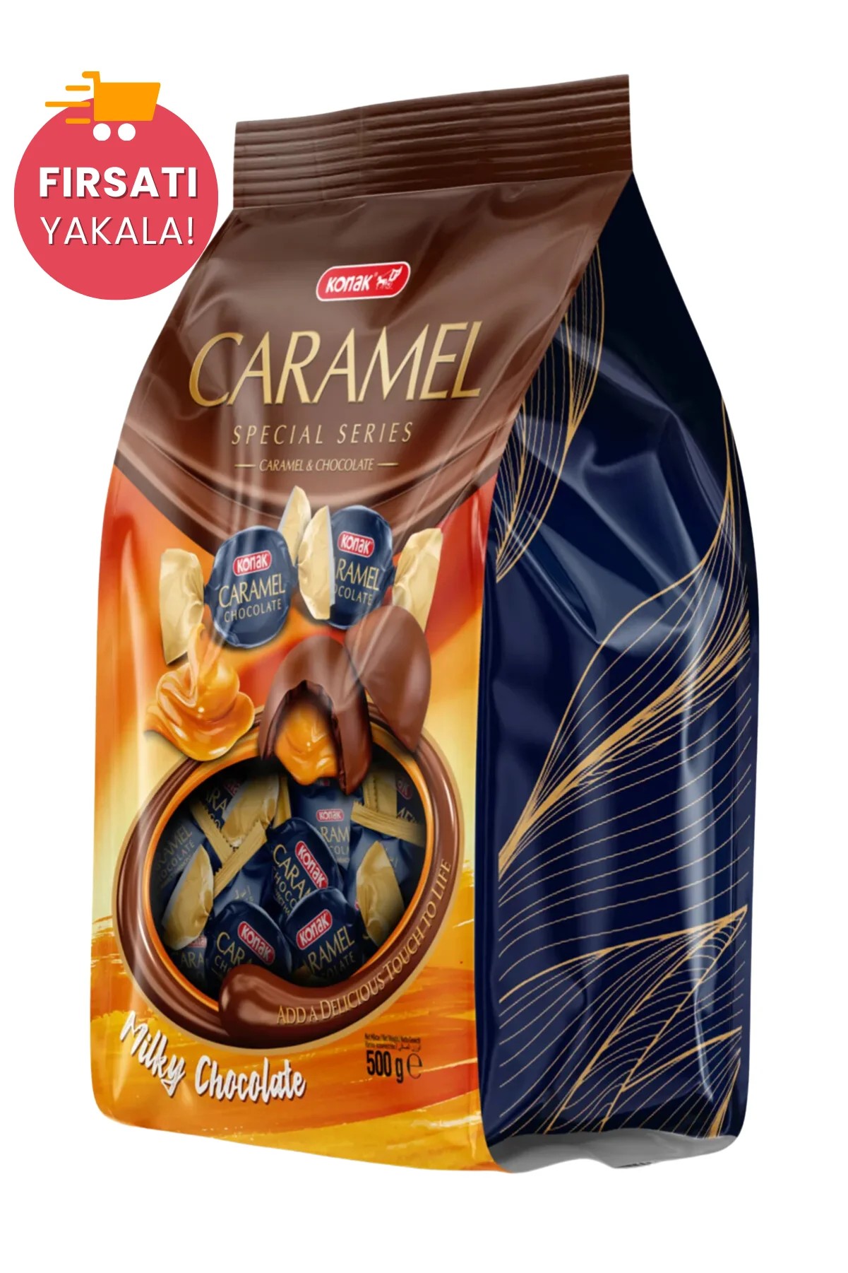 Konak Caramel Çikolata Kaplı Karamel (500 Gr)