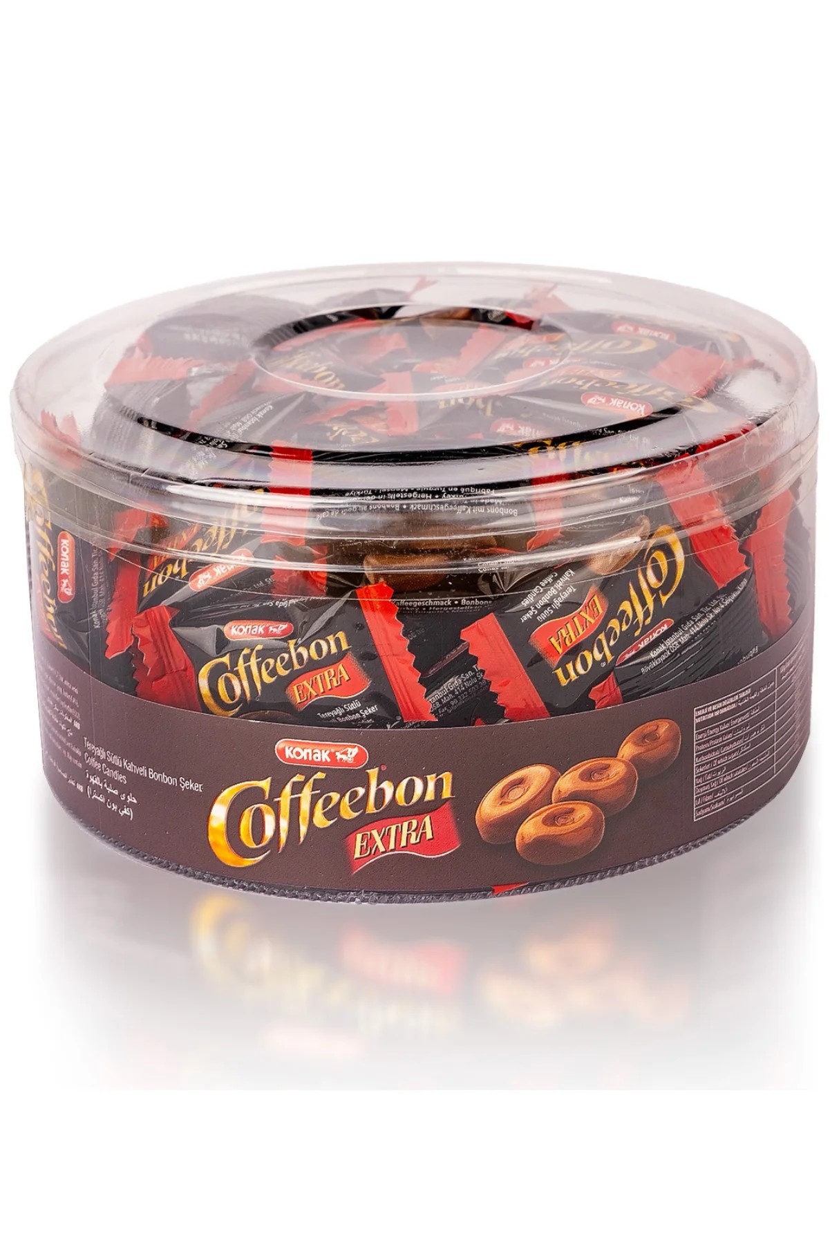 Coffeebon Extra 350 gr PVC Asetat Kutu Extra Sütlü & Tereyağlı & Kahveli Bonbon Şeker