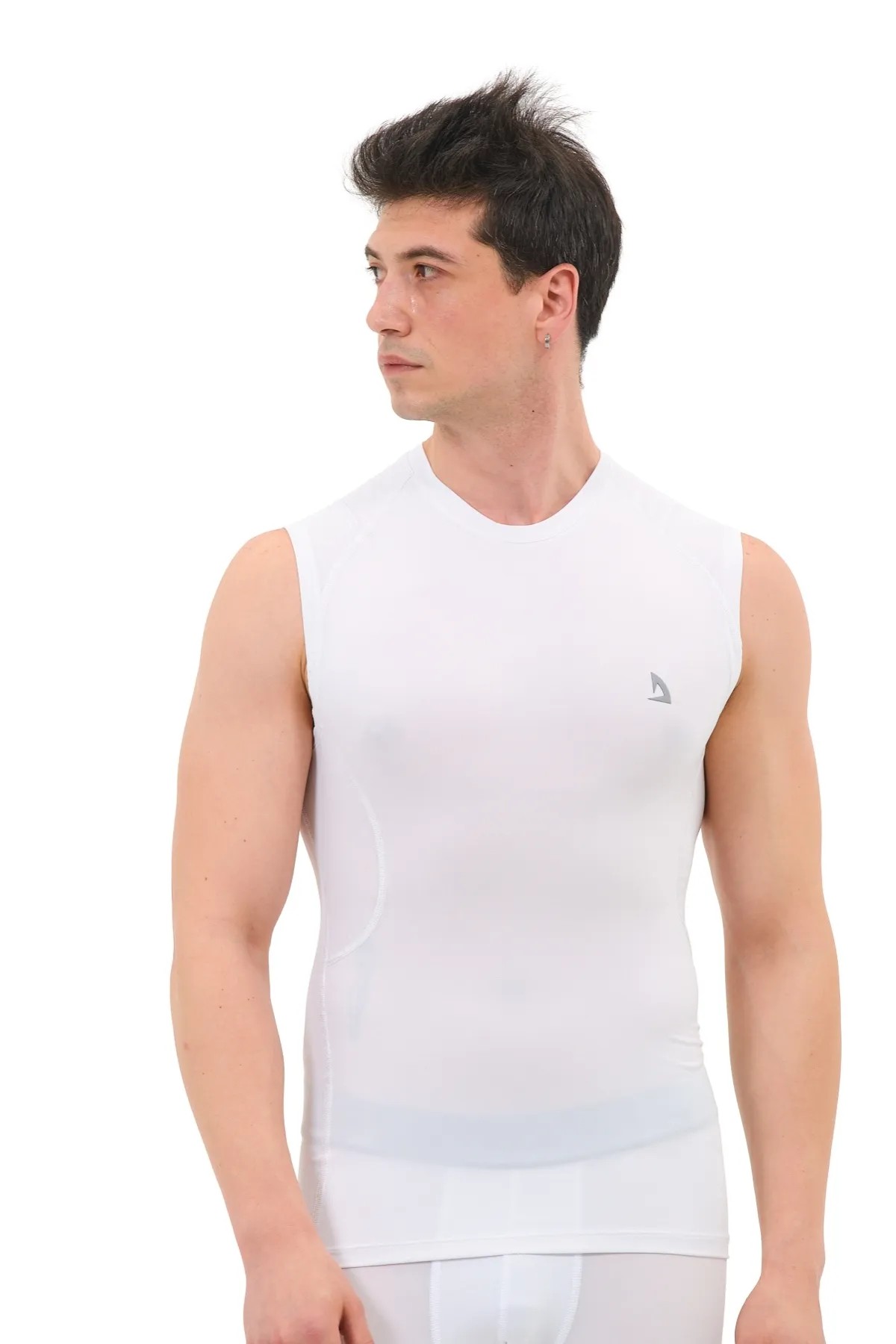 Kolsuz Compression Spor Body GYM Fitness Biker T-Shirt