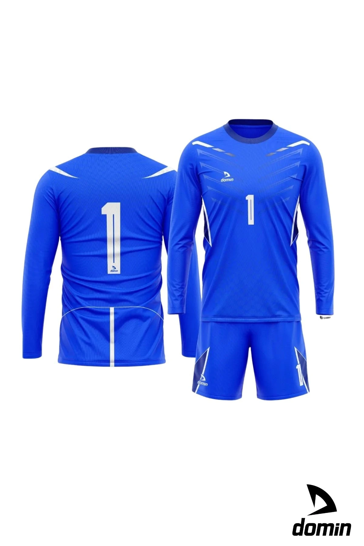 Erkek Kaleci Forması Maç Futbol Forması - Mavi