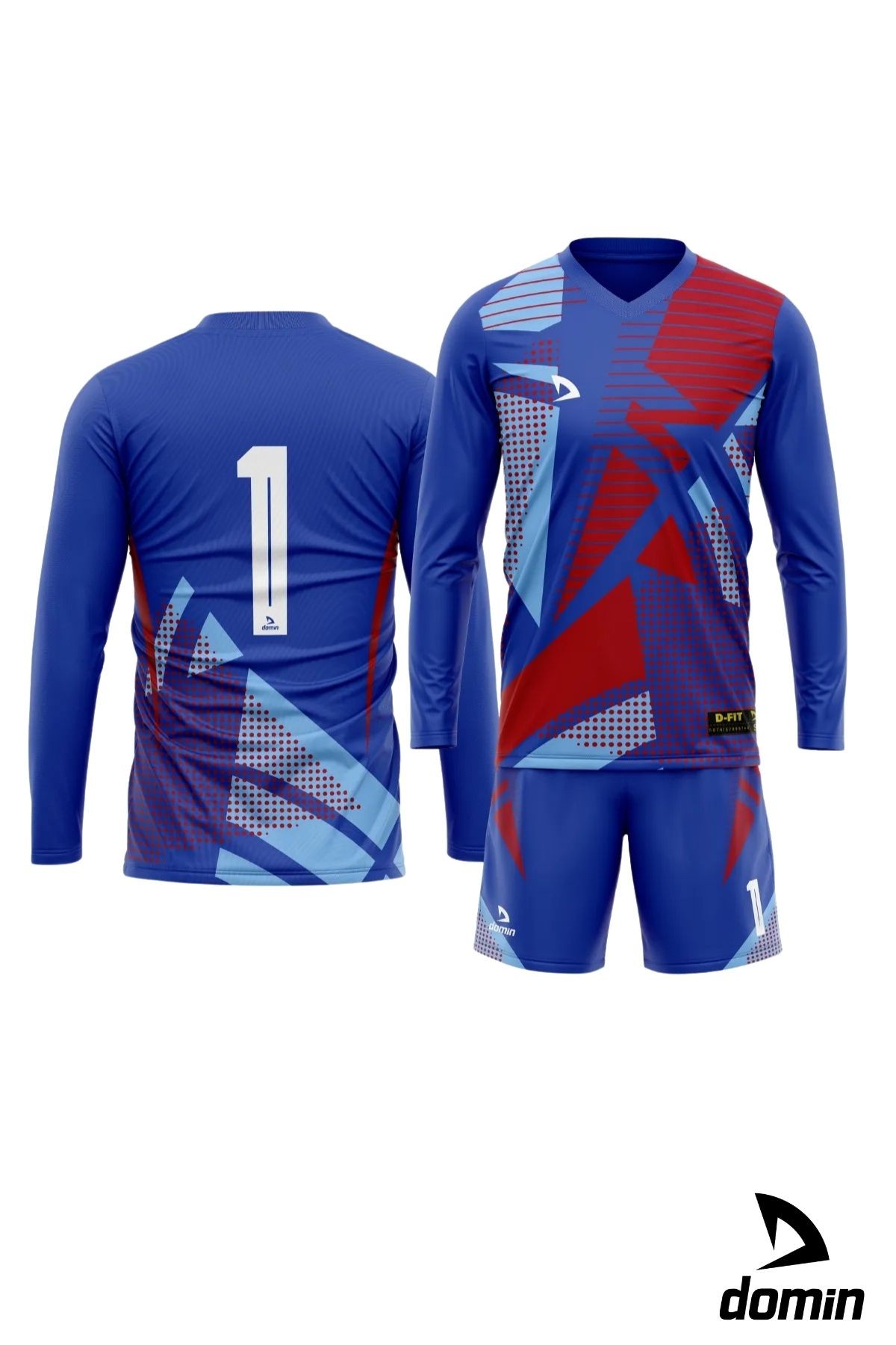 Kaleci Forması Kaleci Kazağı Maç Forması Futbol Forması Goalkeeper Jersey Forma Ve Şort - Mavi̇