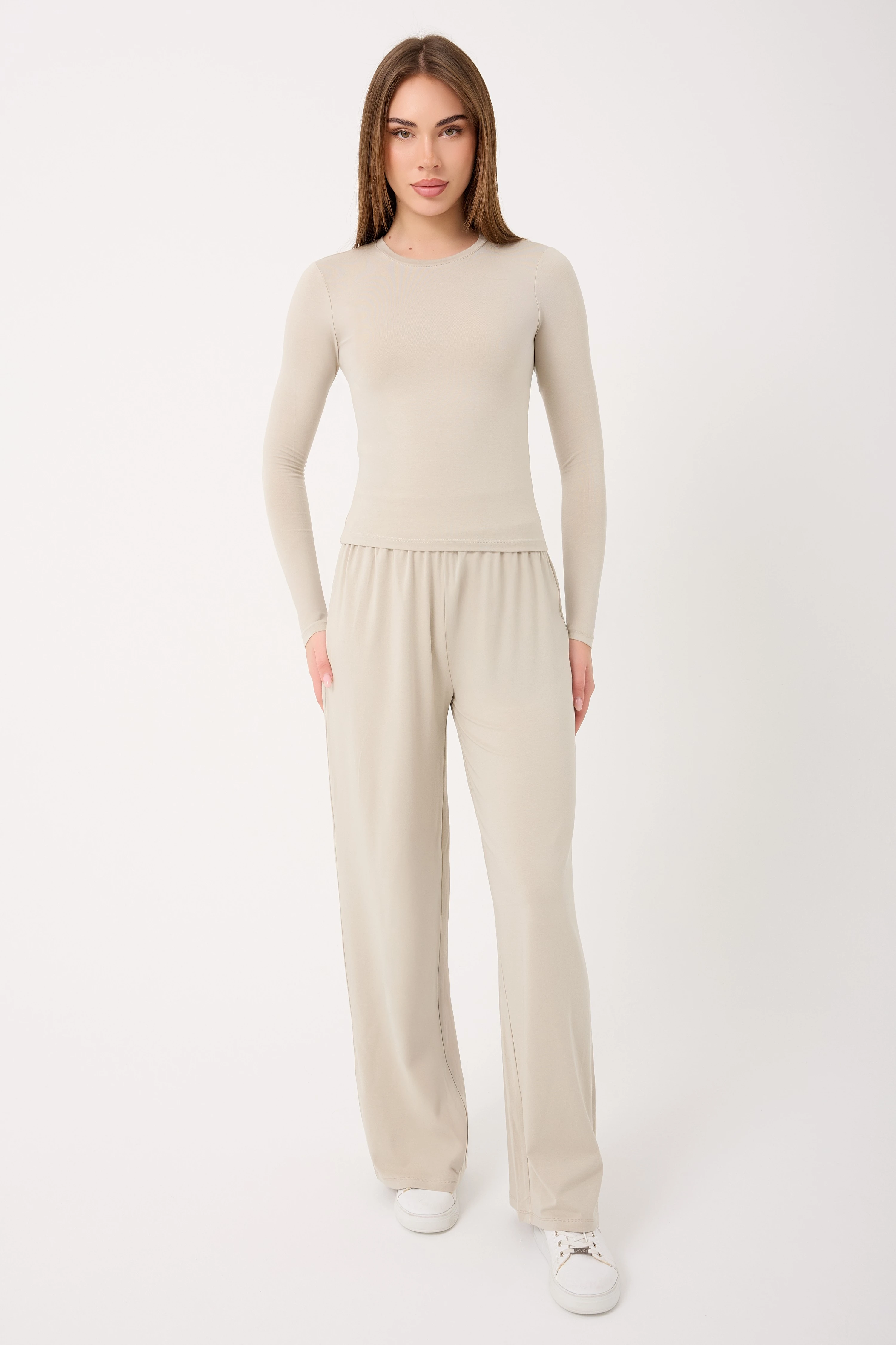 Zoor Ultra Soft Penye Modal Yuvarlak Yaka Bluz