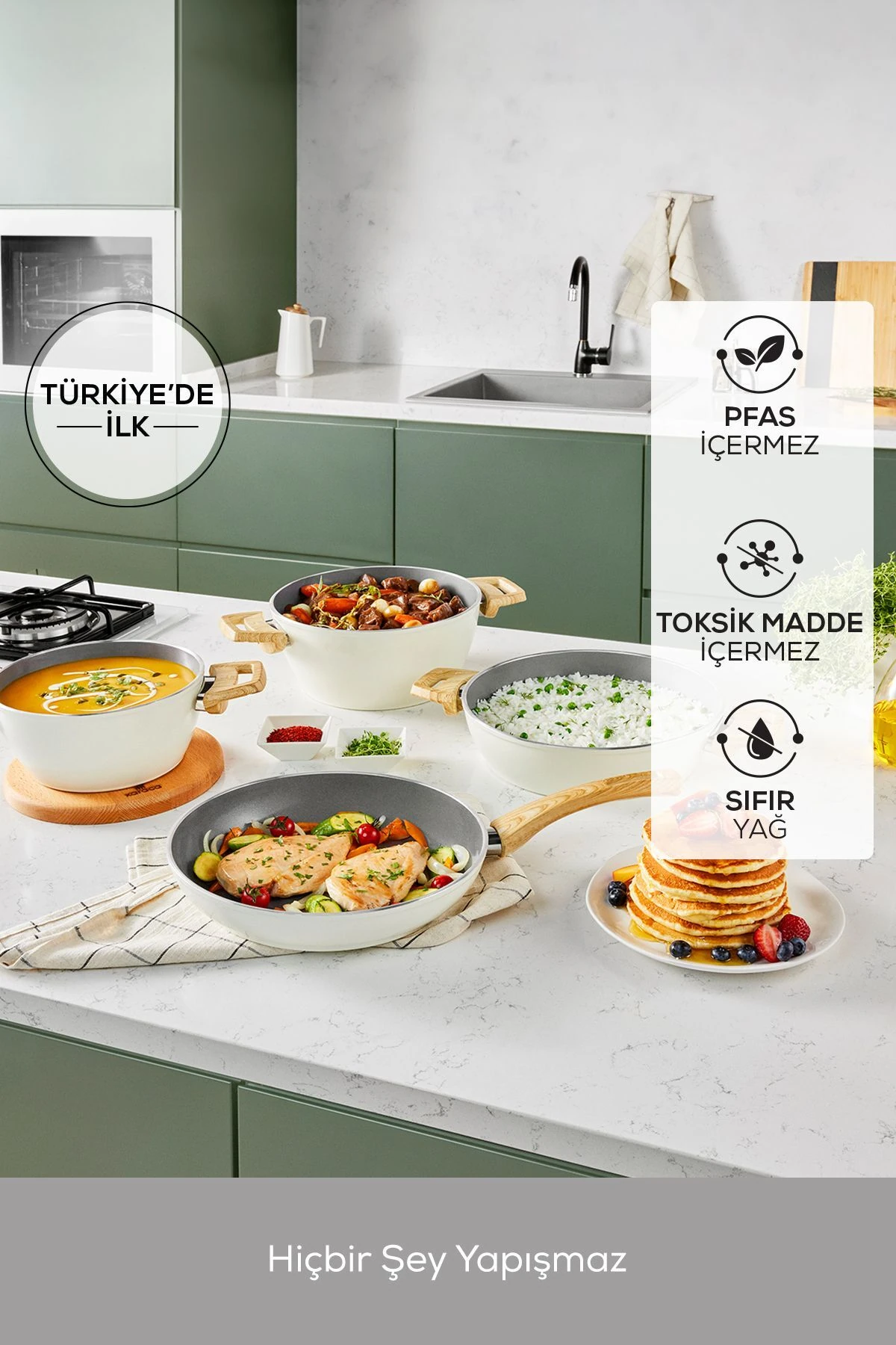 TENCERE SET 15 PARCA SWIS CRYSTAL CREAMY 8683650185772