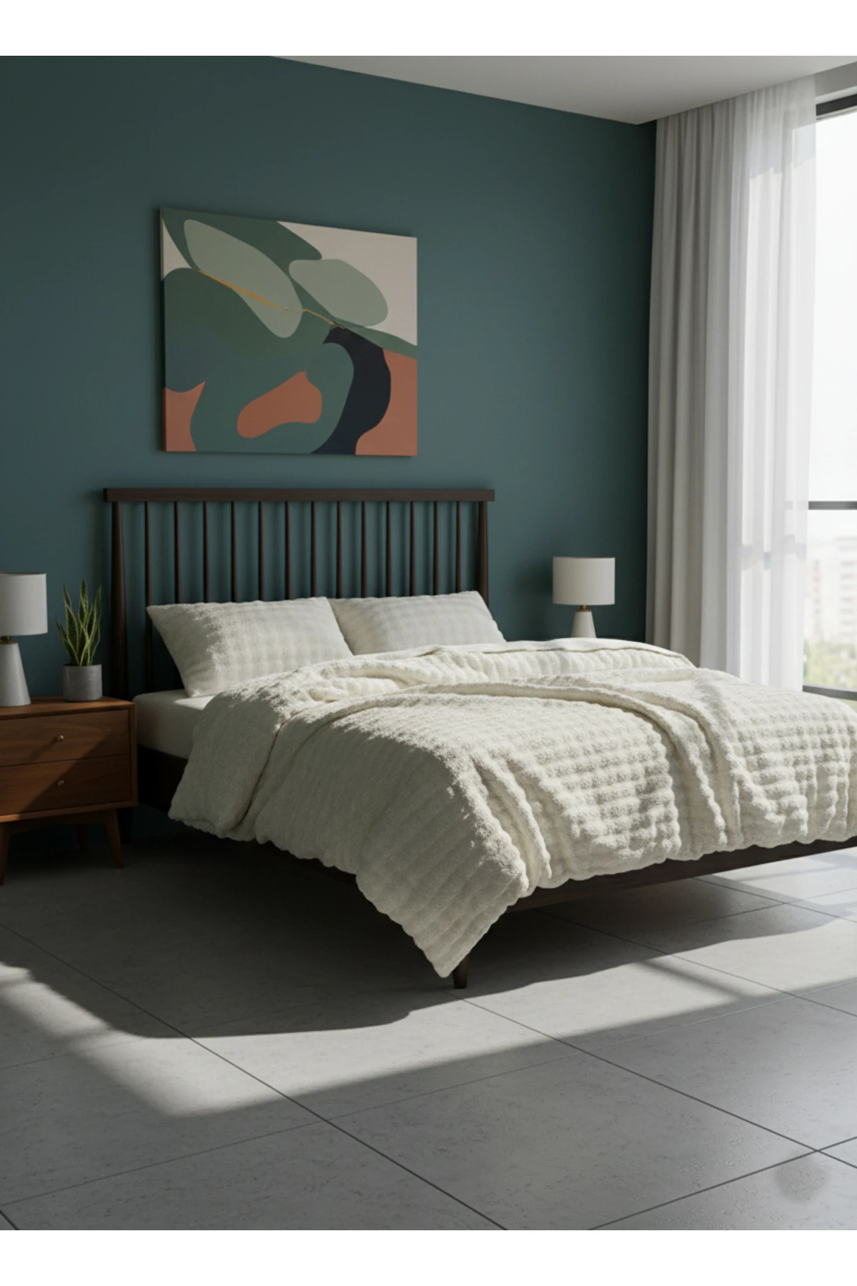 COMFORT SET 3 PRC DIAMOND BUBBLE KURK KREM