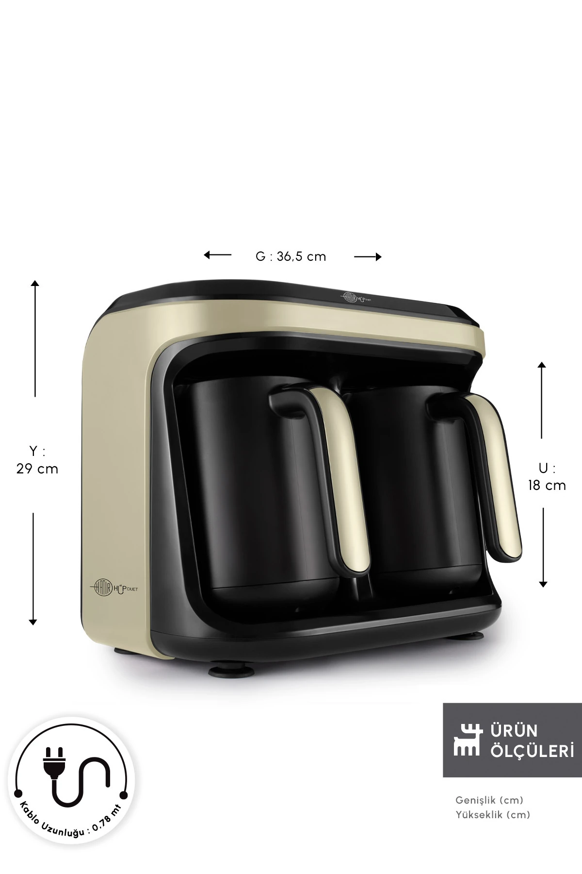 KAHVE MAKINASI HATIR HUP DUET AROMA T.K.M. KREM 8683650194095