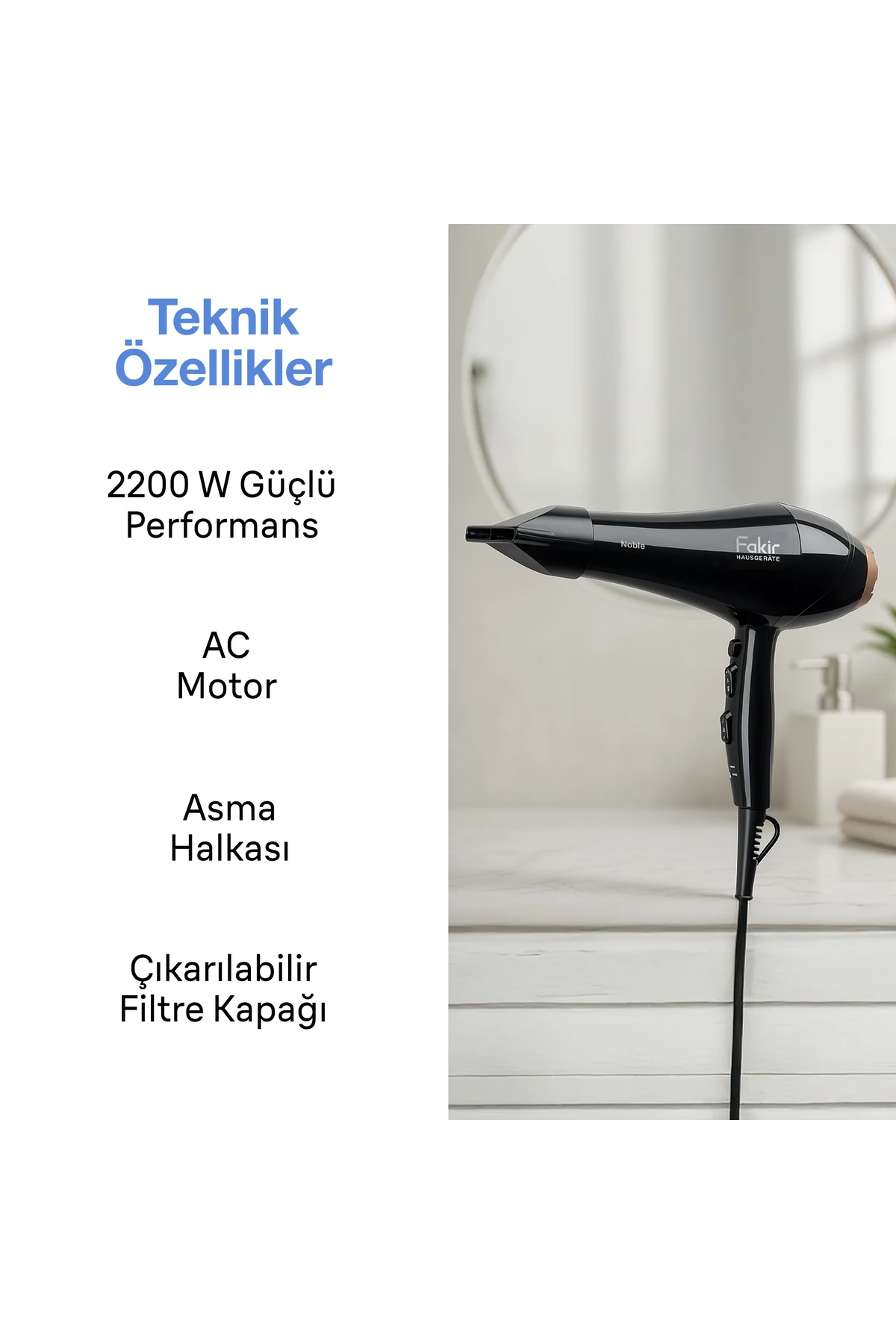 SAC KURUTMA MAKINESI NOBLE PROFESYONEL AC