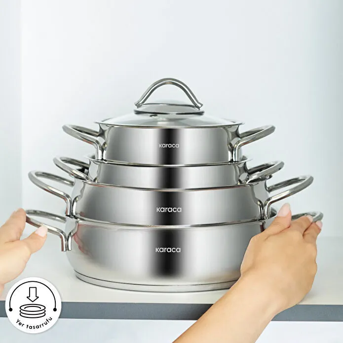 TENCERE SET 8 PARCA CELIK URLA