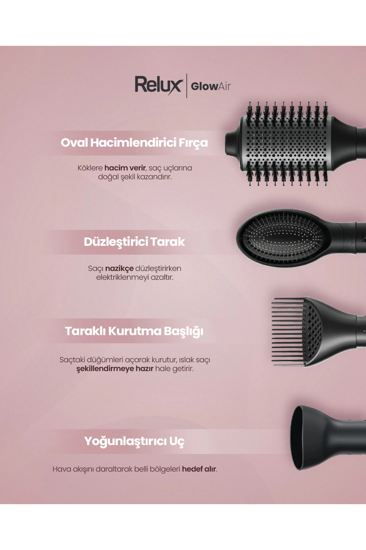 SAC SEKILLENDIRME SETI GLOWAIR 7 IN 1 AS 8700