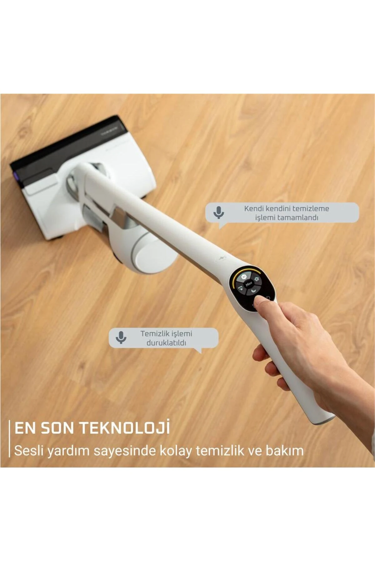 X-Clean 10 Islak Sert Zemin Temizleyici Kablosuz Dikey Süpürge-Kendini Temizler Kurutur - İlave Rulo