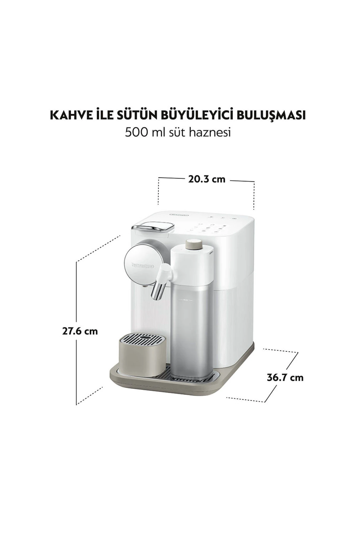 F541 Gran Latissima Süt Çözümlü Espresso Kahve Makinesi,Beyaz