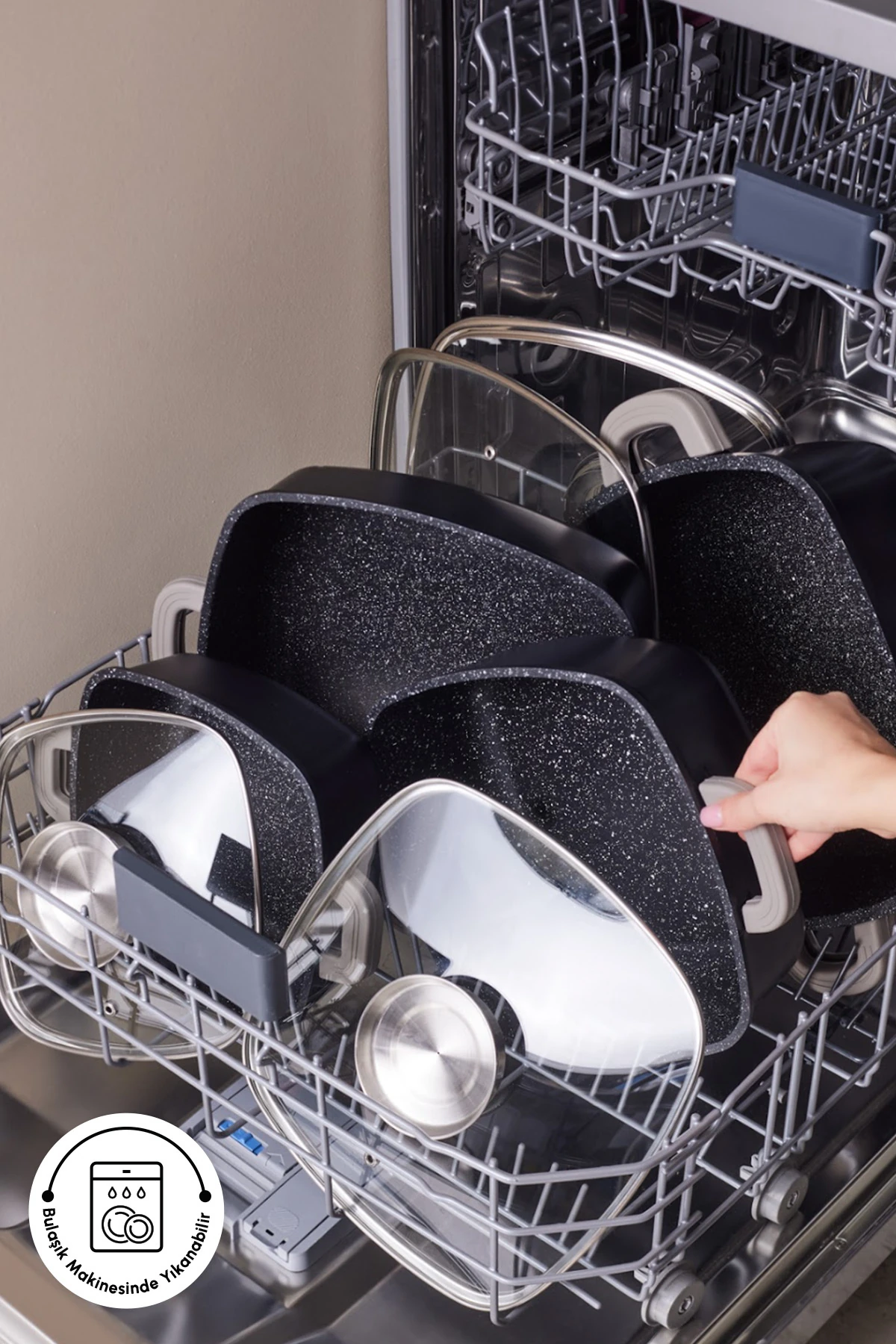 TENCERE SET 8 PARCA BIODIAMOND SONEVA SIYAH 8683650375432