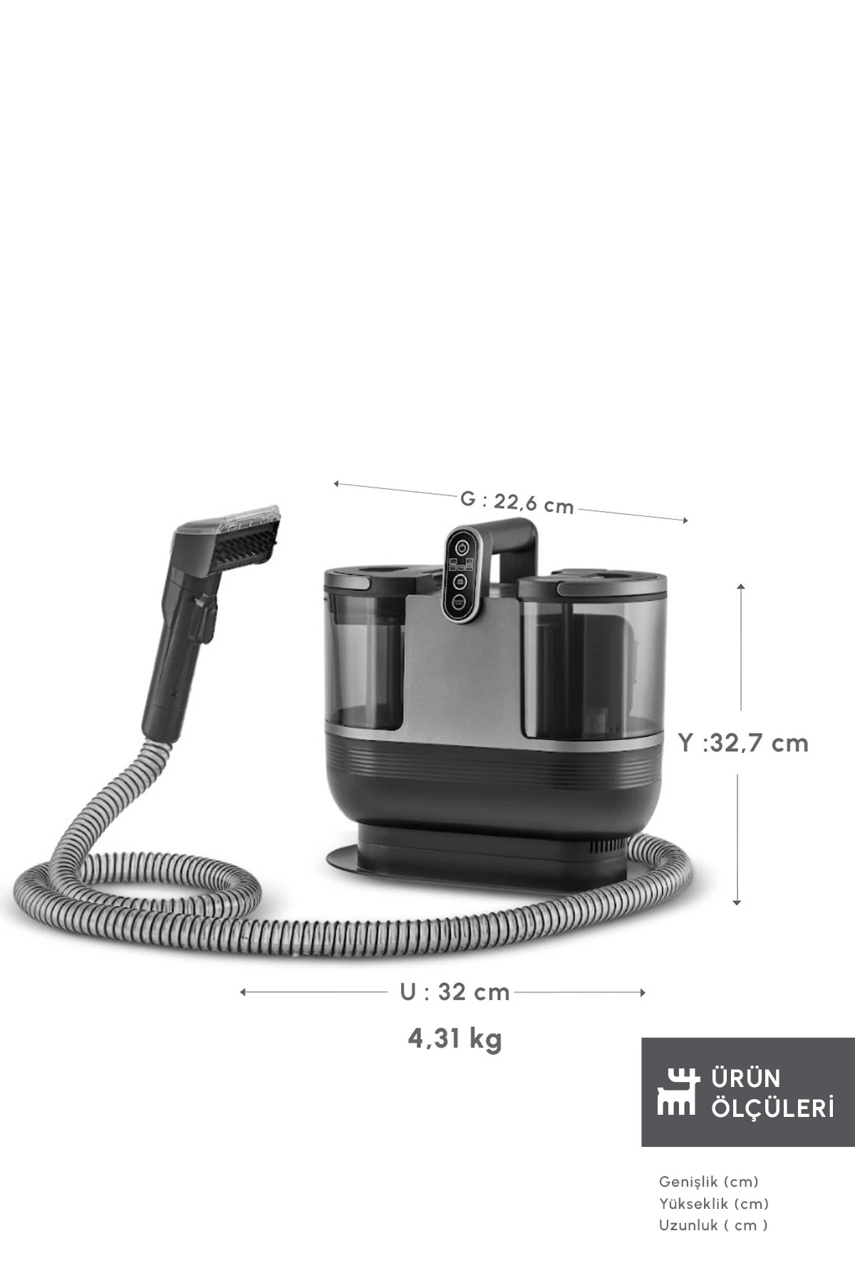 HALI VE KOLTUK YIKAMA MAKINESI DEEPCLEAN ANTHRACITE 8683650329572