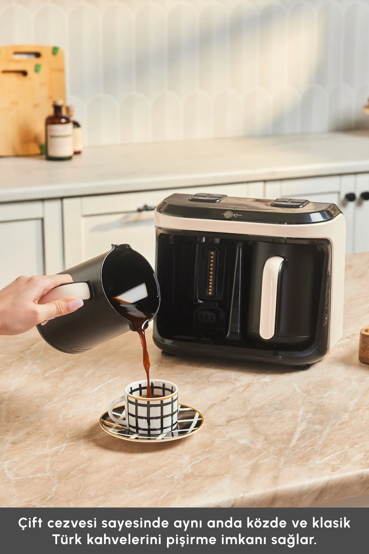 KAHVE MAKINASI HATIR HUP DUET AROMA T.K.M. KREM 8683650194095