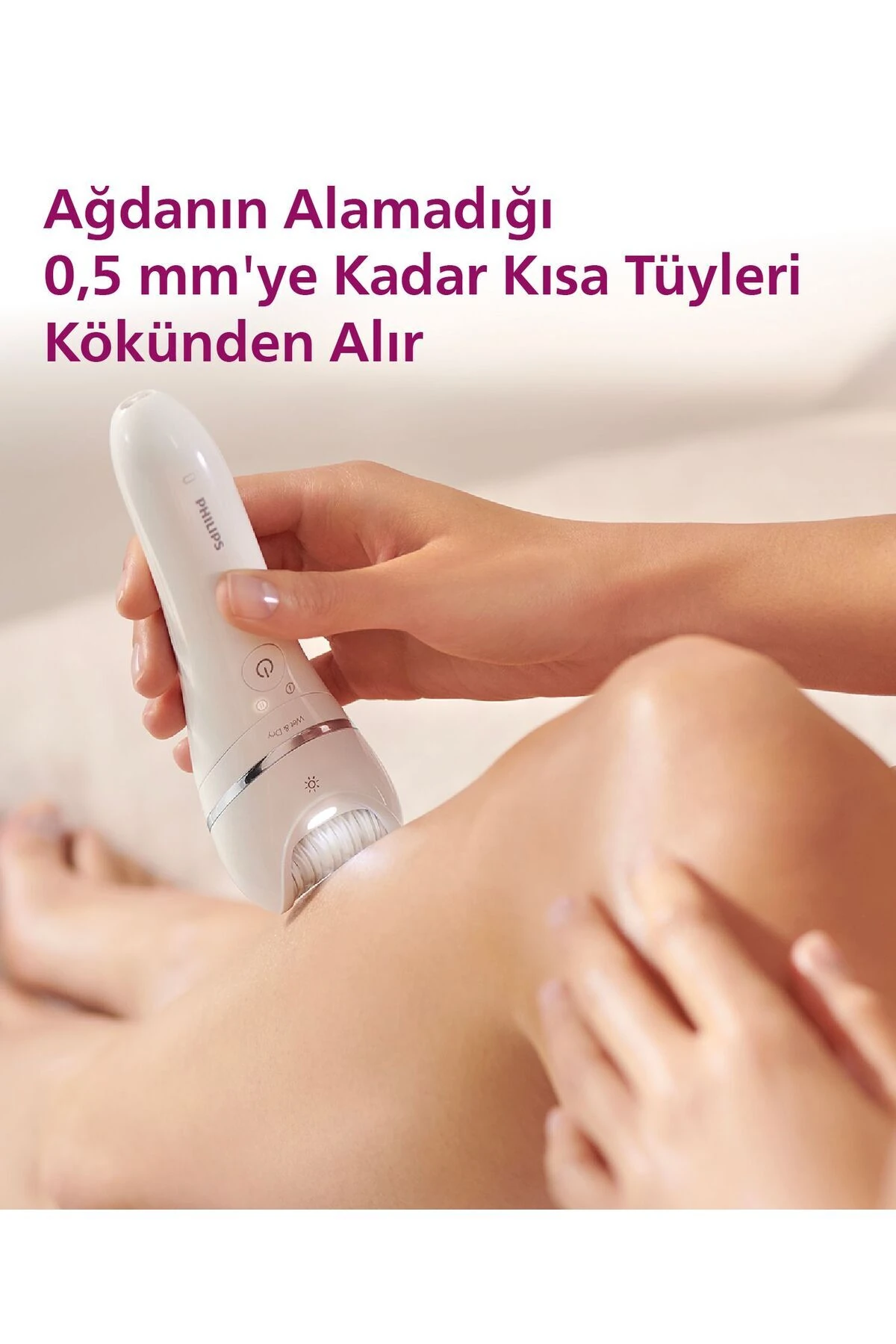 BRE710/05 Epilatör (Yüz+Koltuk altı+Bikini Bölgesi+Bacak)Islak Ve Kuru,Işıklı,Kablosuz