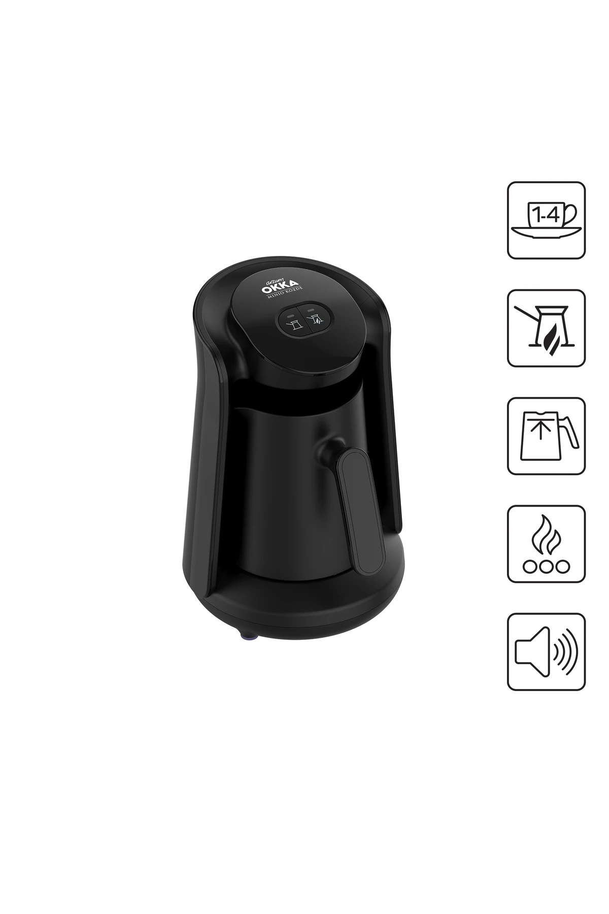 TURK KAHVE MAKINASI KOZDE MINIO SIYAH OK0049-0100